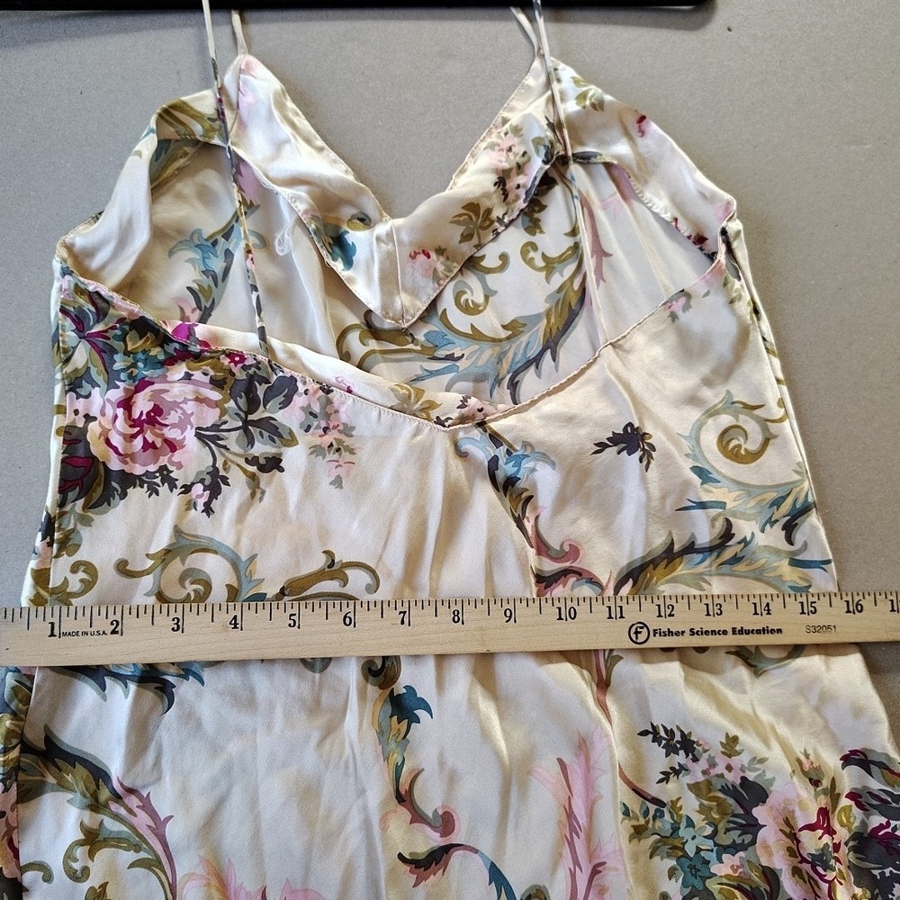 Vintage Victoria's Secret Silk Slip Dress Small Ethereal Dainty Floral Filigree - Picture 13 of 16